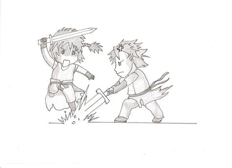 Sword Fight Drawing at GetDrawings | Free download