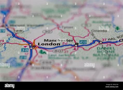 London Kentucky USA shown on a Geography map or road map Stock Photo ...