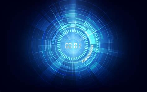 Abstract Futuristic Technology Background with Digital number timer ...