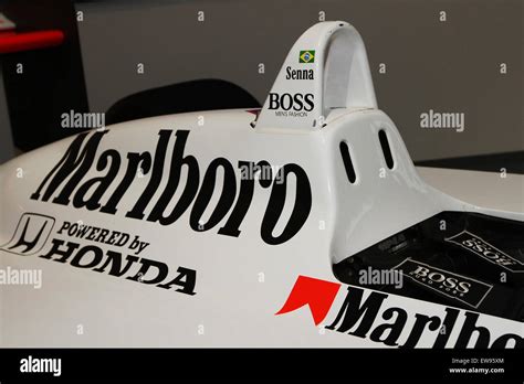 McLaren MP4-4 engine cover Honda Collection Hall Stock Photo - Alamy