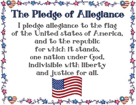 Pledge Of Allegiance Text Printable - Printable Word Searches