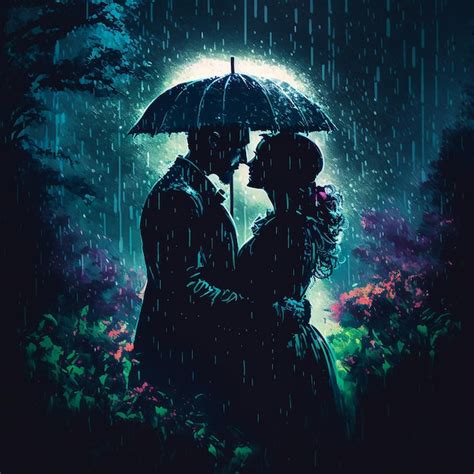 Romantic Raining Wallpaper