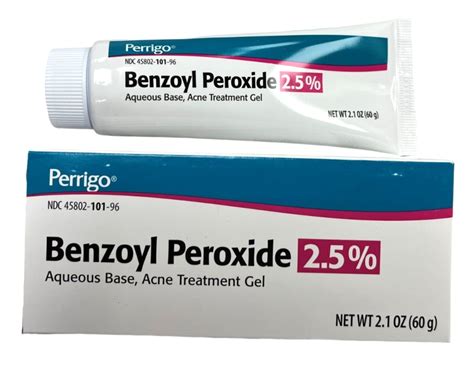 Benzoyl Peroxide 2.5% Acne GEL Aqueous 2.1oz ( 60 gm ) PERRIGO PHARMACY ...