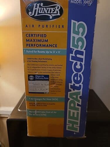 Hunter Air Purifier Model 30055 HEPAtech 3 Speed New Old Stock | eBay