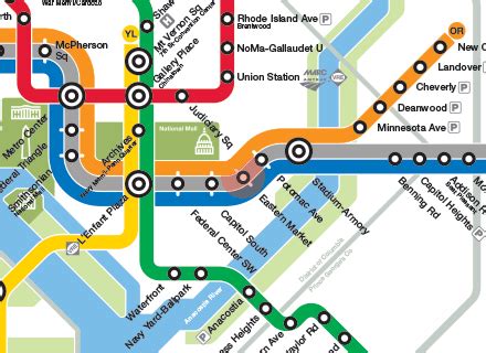 Eastern Market station map - Washington Metro