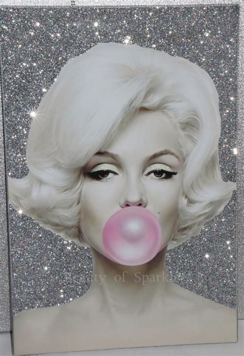 Marilyn Monroe Silver Glitter Canvas Picture Any Size - Etsy