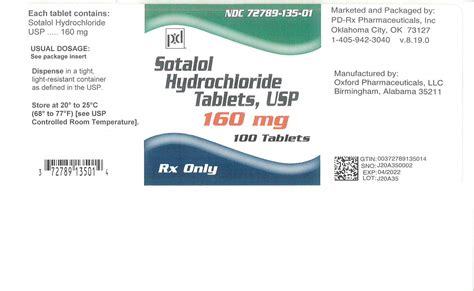 Sotalol Hydrochloride (PD-Rx Pharmaceuticals, Inc.): FDA Package Insert ...