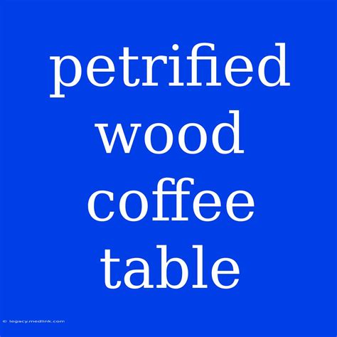 Petrified Wood Coffee Table