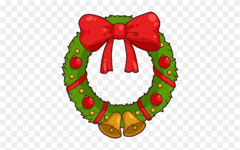 Free: Christmas Wreath Clip Art - Christmas Wreath Cartoon - nohat.cc