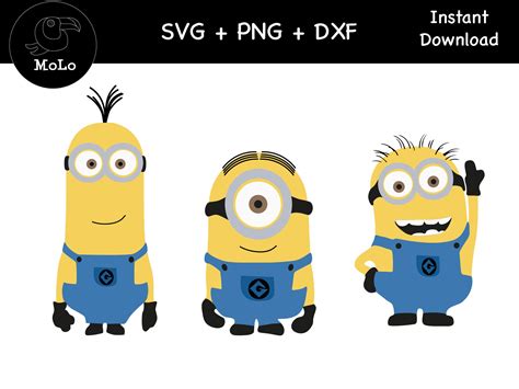 Pack Minions Svg Layered Stuart Kevin Tom Decal SVG PNG - Etsy Australia