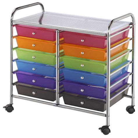 Darice® 12 Drawer Rolling Storage Craft Cart - 37.8 inches Good for 12x12 paper storage ...