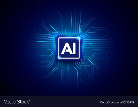 Ai artificial intelligence cyber background Vector Image