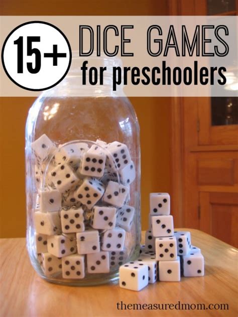 Dice games for preschoolers - The Measured Mom