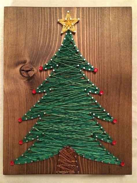 CUSTOM Christmas Tree String Art Winter Wall Art Holiday