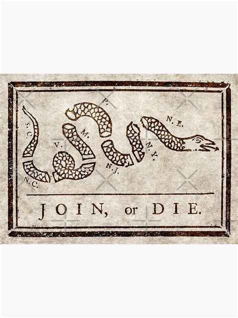 "Join or die, Benjamin Franklin's historical warning" Poster by FlagsandSymbols | Redbubble