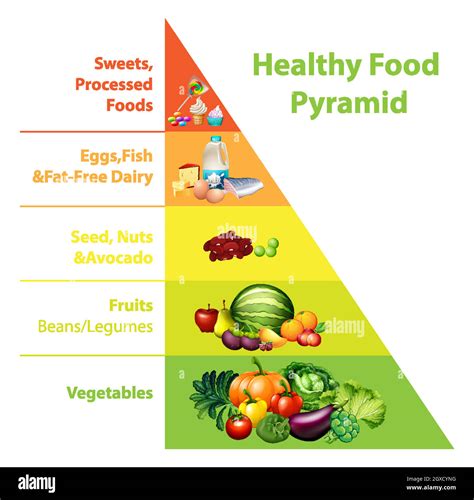 Healthy food pyramid chart Stock Vector Image & Art - Alamy