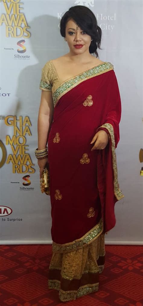 NADIA BUARI SLAYS IN INDIAN DRESS AT GHANA MOVIE AWARDS – Nkonkonsa