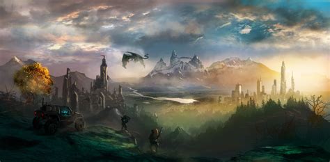 Concept art, Fantasy landscape, Landscape concept