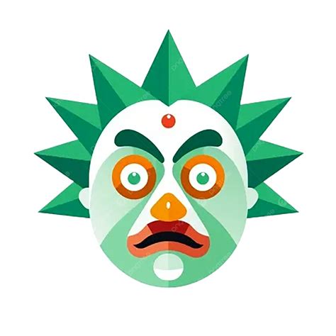 Green Color Clown Face Emoji White Background, 3d, Joker, Clown PNG Transparent Image and ...