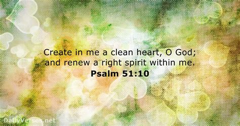 Psalm 51:10 - Bible verse (KJV) - DailyVerses.net