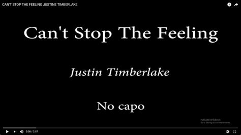 CAN'T STOP THE FEELING - JUSTINE TIMBERLAKE (Easy Chords and Lyrics) Chords - Chordify