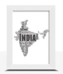 Personalised India Word Art Map | ABC Prints