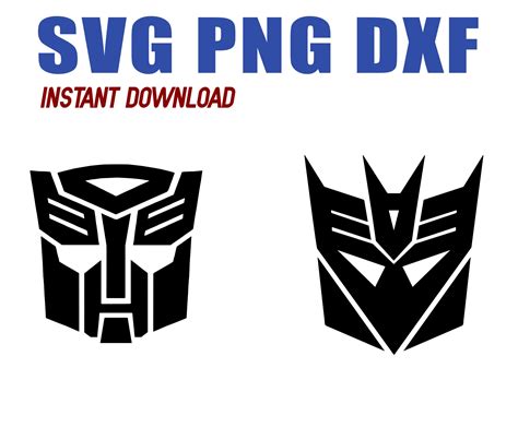 Transformers Decepticons Autobots Symbols Svg Png Dxf - Etsy