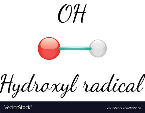 Oh hydroxyl radical Royalty Free Vector Image - VectorStock