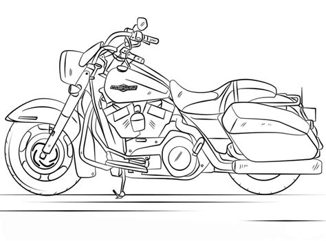 Harley Davidson Road King Coloring Page - Free Printable Coloring Pages ...