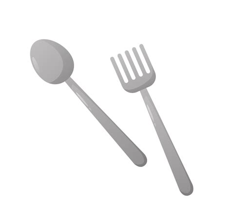 Premium Vector | Spoon and fork cartoon isolated vector illustration