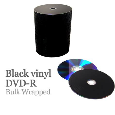 Blank 12cm black vinyl DVD-R (4.7GB), bulk wrapped - Retro Style Media