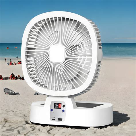 Solar Powered Fan (Single) - Vivzone Solar Powered Portable Fan - Touch ...