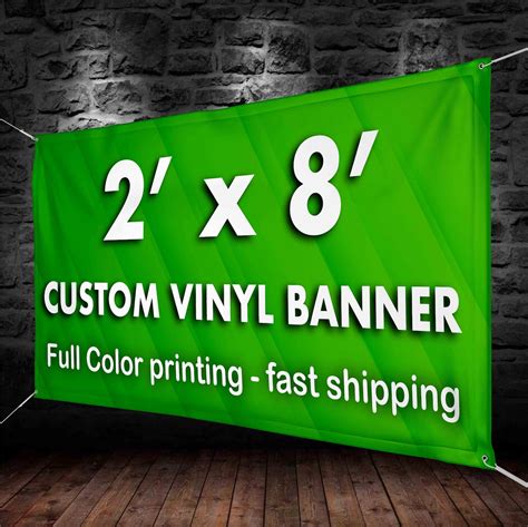 2x8' Custom Banners Vinyl Banner printing 13oz full | Etsy