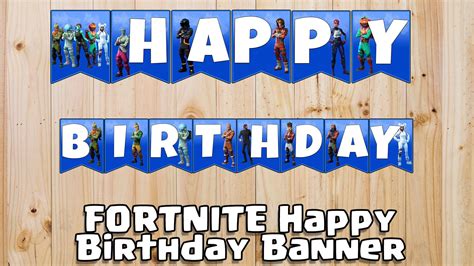 Fortnite Birthday Party Banner, Printable Fortnite Birthday Banner ...