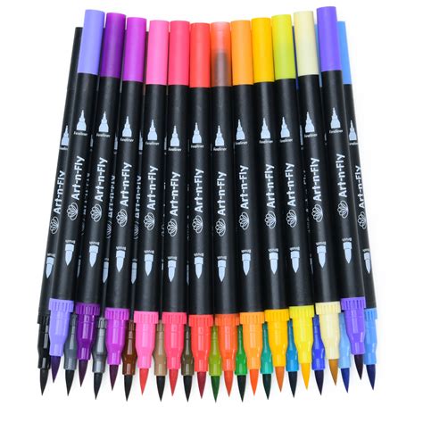 25 Dual Tip Color Brush Pen Set - Art-n-Fly