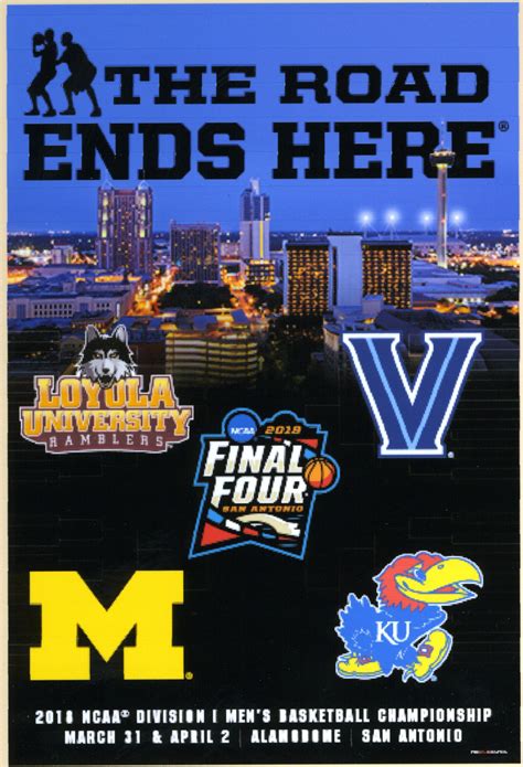 NCAA March Madness Final Four Teams Official Poster