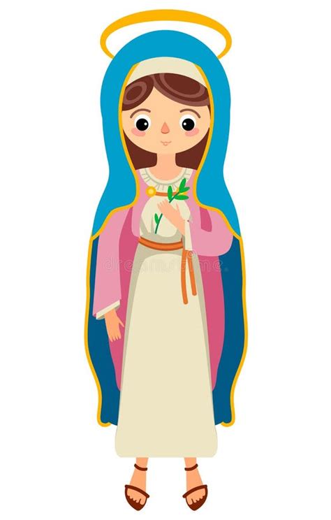 Virgen Maria Santa María La Madre De Dios Ilustración del Vector ...