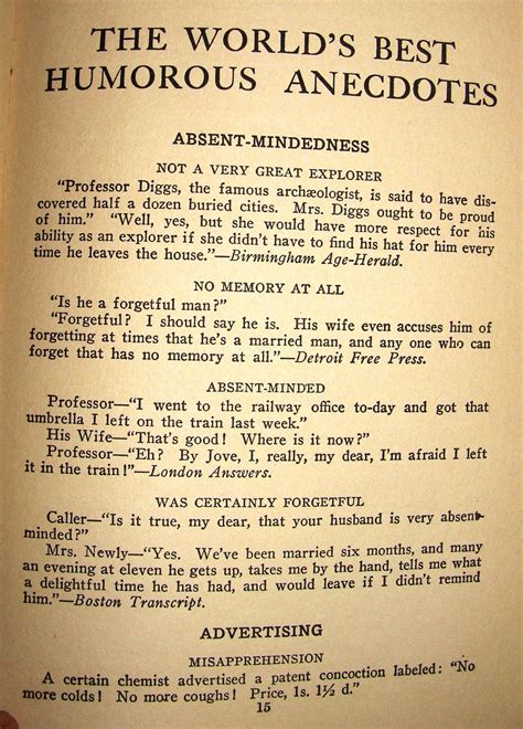 World's Best Humorous Anecdotes Wit Repartee 1923 Clean | Etsy