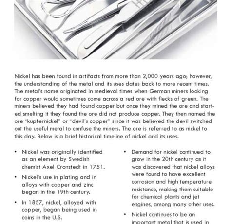 The History of Nickel - Twin Metals