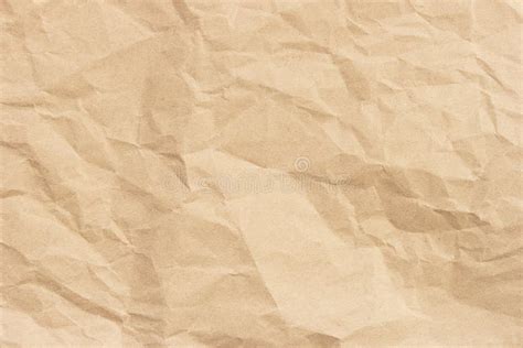 Brown Crumpled Paper Texture Background Stock Image - Image of brown ...