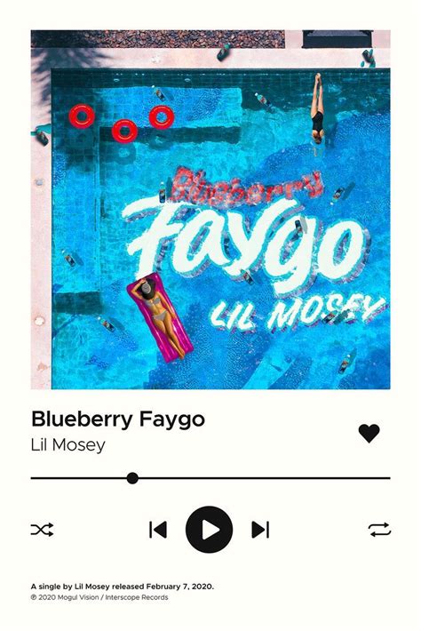 Lil Mosey Poster - Blueberry Faygo Poster | Lil Mosey Spotify Song Album Cover Poster Print ...