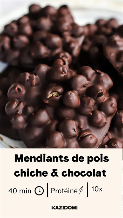 Recette de Mendiant de pois chiche et chocolat à 3 ingrédients | Recette | Recette facile, 3 ...