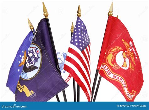 American And Military Flags Stock Photo - Image of marine, flag: 4990160