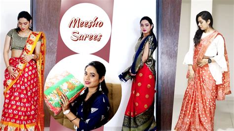 Meesho Saree Haul for Everyday | Affordable Sarees| All Sarees Under ...