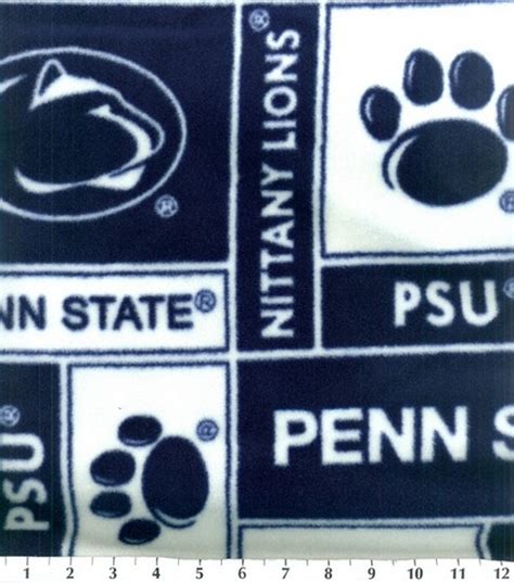 Penn State University Nittany Lions Fleece Fabric 58"-Block | JOANN