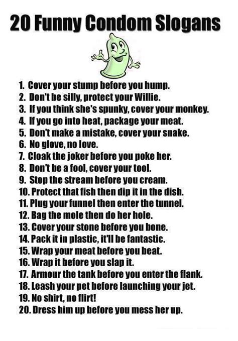 20 Funny Condom Slogans - 9GAG