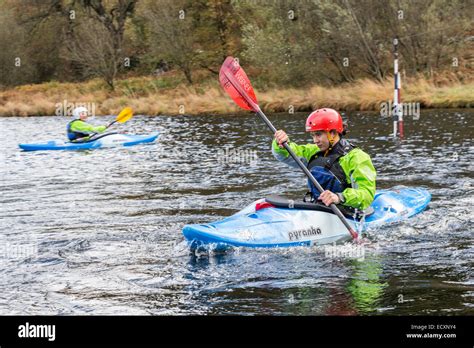 Kayak training, Plas y Brenin, Gwynedd, North Wales, UK Stock Photo - Alamy