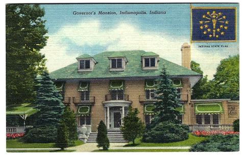 Indianapolis Indiana Governor's Mansion Linen by OakwoodView