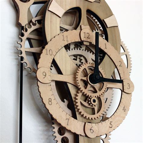 Wood Gear Clock Kit - Image to u