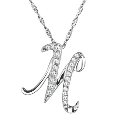 10pcs/lot Fashion Simple Crystal Letter M Pendant Necklace Letters Necklace with free Clavicle ...